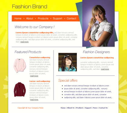 Fashion Brand Website Template
