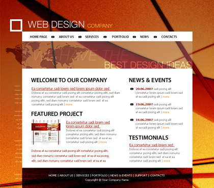 Web Design Company Website Template