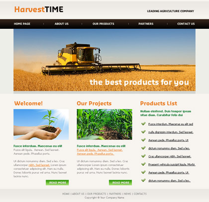 Harvest Time Website Template